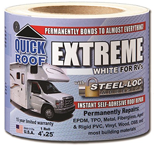 Product Cover Cofair UBE425 Quick Roof Extreme with Steel-Loc Adhesive, White for RVs - 4