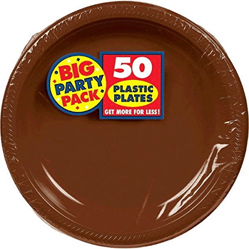Product Cover Big Party Pack Chocolate Brown Plastic Plates | 10.25