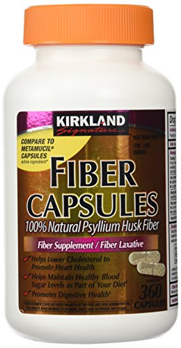 Product Cover Fiber Capsules Kirkland Therapy for Regularity/Fiber Supplement, 360 capsules - Compare to the
Active Ingredient in Metamucil Capsules