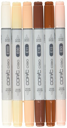 Product Cover Copic Marker I6-Skin Ciao Markers, Skin, 6-Pack