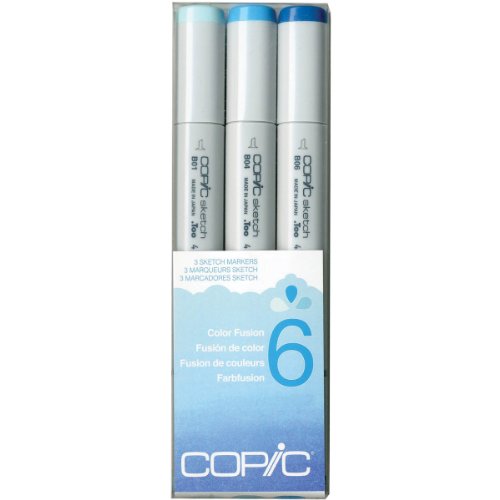 Product Cover Copic Marker Sketch Color Fusion Markers, CSCF 6, 3-Pack