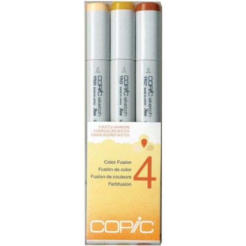 Product Cover Copic Marker Sketch Color Fusion Markers, CSCF 4, 3-Pack (CSCF-4)