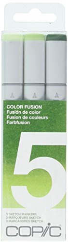 Product Cover Copic Marker Sketch Color Fusion Markers, CSCF 5, 3-Pack