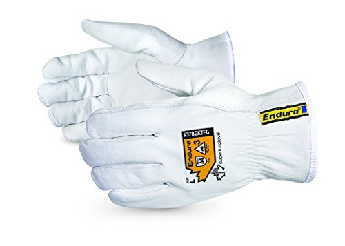 Product Cover Superior Goatskin Leather Work Gloves - Kevlar Lined Cut Resistant, Arc Flash Safety Work Gloves (Endura-378GKTFG) Large