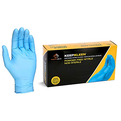 Product Cover Superior RDCNPF KeepKleen Contour Work Nitrile Gloves, Latex Free Glove, Disposable Gloves, Powder Free, 4 mil Thickness, 9