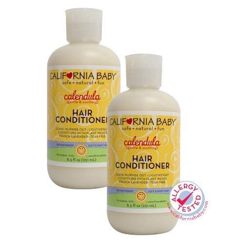 Product Cover California Baby Calendula Hair Conditioner (8.5 ounces) | Deep Conditioning and Soft Detangling Hair Care for Infants, Newborns and Toddlers | Leave In and Rinse Out | 2 Pack