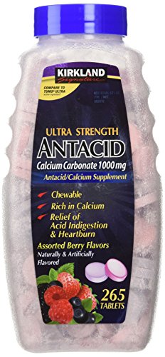 Product Cover Kirkland Signature Ultra Strength Antacid Calcium Carbonate 1000 MG Assorted Berry Flavors (265 Tablets)