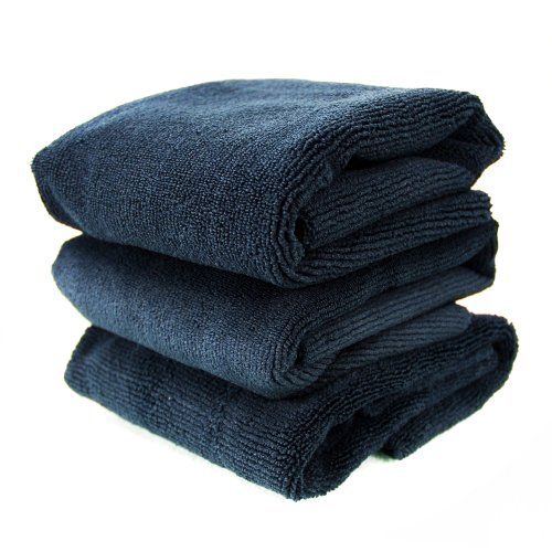 Product Cover Chemical Guys MIC_805_3 Monster Edgeless Microfiber Towel, Black (16 in. x 16 in.) (Pack of 3)