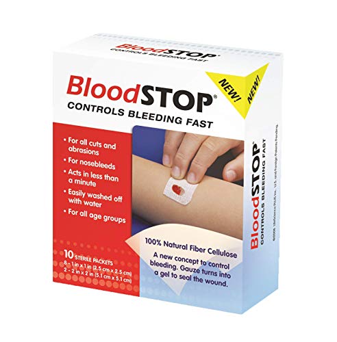 Product Cover Bloodstop Hemostatic Gauze Controls Bleeding Fast;10 Count