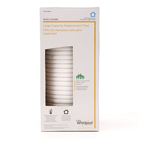 Product Cover Whirlpool Large Capacity Whole House Filtration Replacement Filter - WHKF-GD25BB, Packaging May Vary
