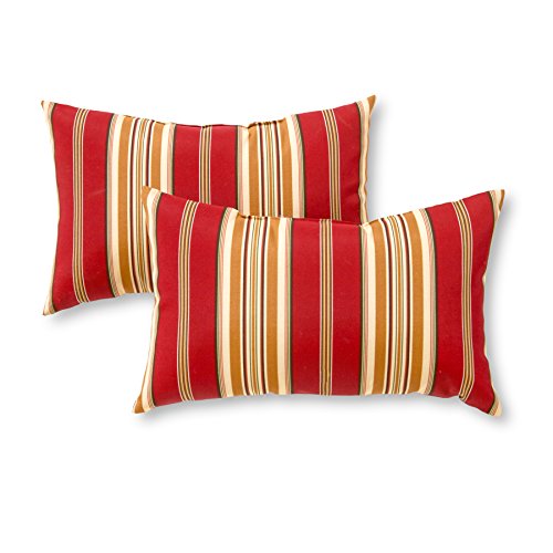 Product Cover Greendale Home Fashions Rectangle Outdoor Accent Pillow (set of 2), Roma Stripe