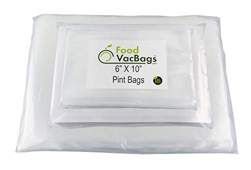 Product Cover 150 Combo FoodVacBags Vacuum Seal Bags - 3 sizes! 50 Pint, 50 Quart and 50 Gallon, 4 MIL, Commercial Grade, Sous Vide, No BPA, Boil, Microwave & Freezer Safe