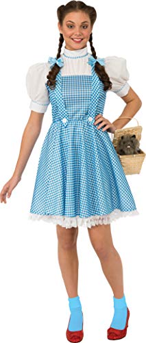 Product Cover Rubie's Wizard Of Oz Adult Dorothy Dress and Hair Bows, Blue/White, Standard