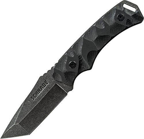 Product Cover Schrade SCHF15 7.9in High Carbon S.S. Full Tang Fixed Blade Knife with 3.4in Drop Point Blade and G-10 Handle for Outdoor Survival, Tactical and EDC