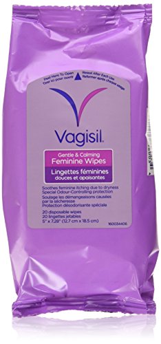 Product Cover Vagisil Anti-Itch Medicated Feminine Wipes, Maximum Strength, 20 Wipes