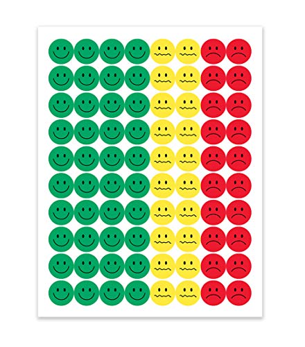 Product Cover Hygloss Products Visual Behavior Stickers - Incentive Stickers for Students & Kids - Fun Traffic Light Colors - Red, Yellow & Green - ½