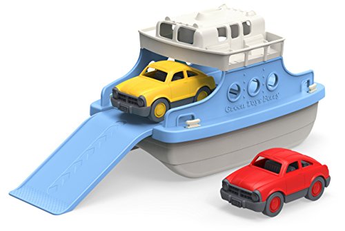 Product Cover Green Toys Ferry Boat with Mini Cars Bathtub Toy, Blue/White