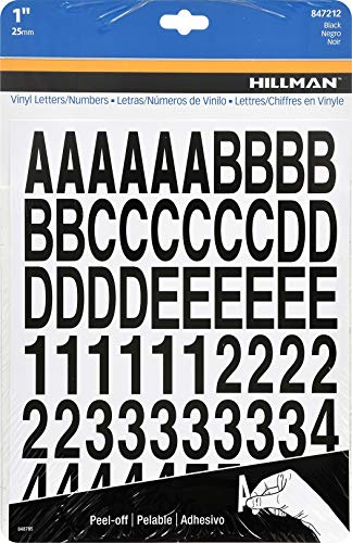 Product Cover The Hillman Group 847212 1-Inch Die-Cut Letters/Numbers Kit, Black