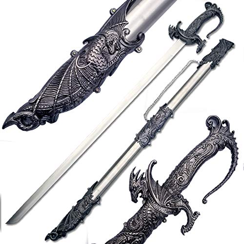 Product Cover Ace Martial Arts Supply Saint George Dragon Saber Fantasy Medieval Knight Sword, 36-Inch/Large