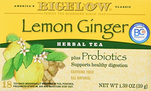 Product Cover Bigelow Classic Lemon Ginger Herbal Tea Plus Probiotics 18 Bags (3 Pack)
