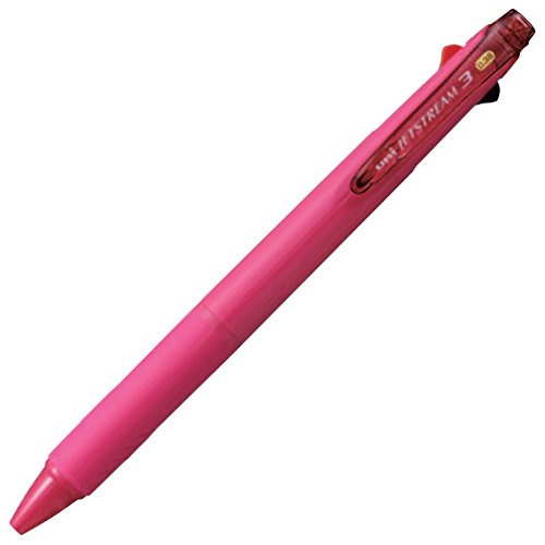 Product Cover Uni Ballpoint Pen Jetstream 3 Color Black, Red, Blue Ink 0.38mm, Rose Pink (SXE340038.66)