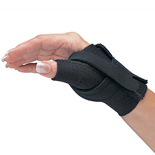 Product Cover Comfort Cool Thumb CMC Restriction Splint. All Sizes Avail. Thumb Brace Provides Support, Compression. Indications - Arthritis, Tendinitis, Dislocations, Sprains, Repetitive Use. Right Medium Plus.