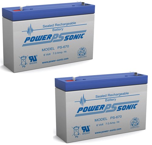 Product Cover PS-670 - 6V 7Amp SLA Battery - 2 Pack