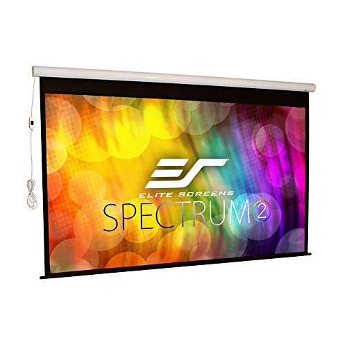 Product Cover Elite Screens Spectrum2, 120-inch 16:9, 12-inch Drop, Electric Motorized Drop Down Projection Projector Screen, SPM120H-E12