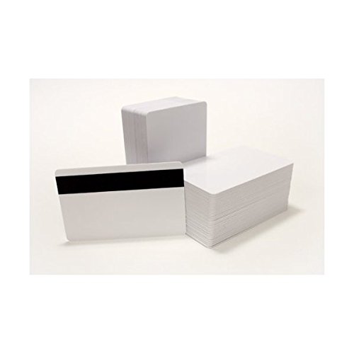Product Cover 250 CR80 30Mil Blank White PVC Plastic Credit, Gift, Photo ID Cards With HiCo Magnetic Stripe Mag ...