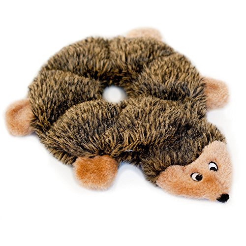 Product Cover ZippyPaws - Loopy Hedgehog No Stuffing Squeaky Plush Dog Toy - For Small and Medium Dogs