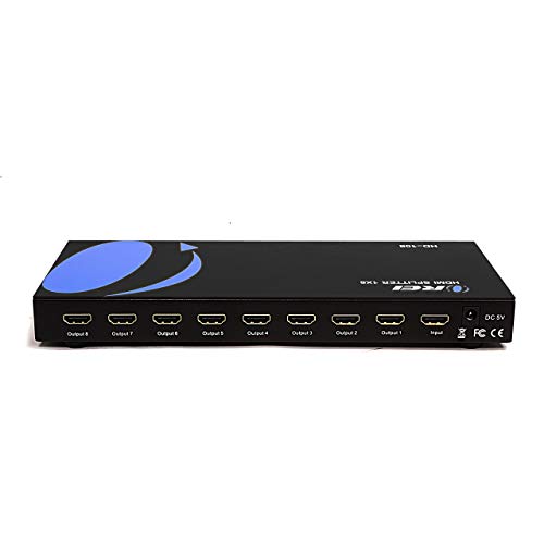 Product Cover OREI HD-108 1x8 8 Ports HDMI Powered Splitter for Full HD 1080P & 3D Support (One Input To Eight Outputs)