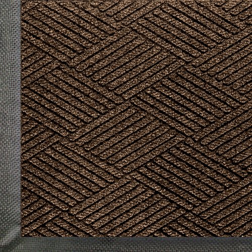 Product Cover WaterHog Eco Premier | Commercial-Grade Entrance Mat with Diamond Pattern & Rubber Border | Indoor/Outdoor, Quick-Drying, Stain Resistant Door Mat (Chestnut Brown, 4x6)