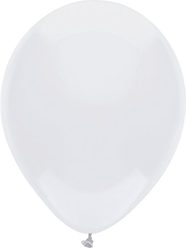 Product Cover PartyMate 71987 Made in the USA Standard Color Latex Balloons, 50-Count, Bright White
