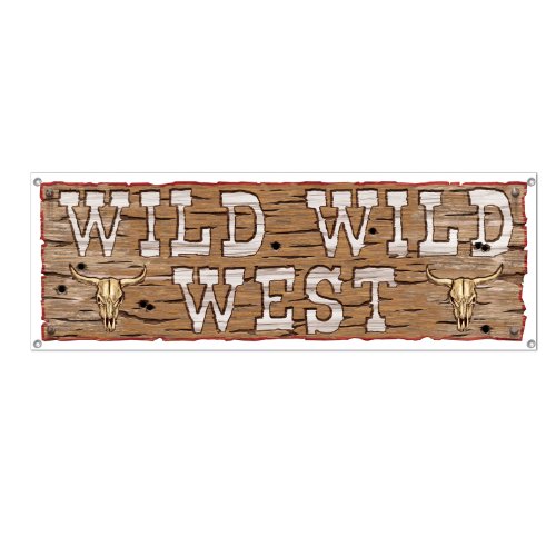 Product Cover Beistle 57676 Wild Wild West Sign Banner, 5-Feet by 21-Inch