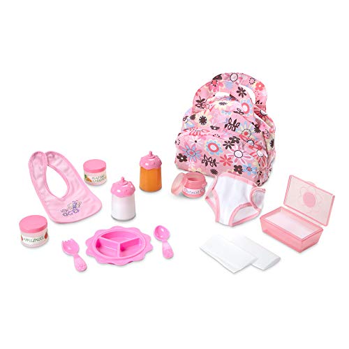 Product Cover Melissa & Doug Mine to Love Doll Feeding and Changing Accessories Set (Diaper Bag Set, Baby Food & Bottle Set, Great Gift for Girls and Boys - Best for 3, 4, 5, and 6 Year Olds)