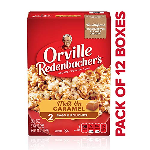 Product Cover Orville Redenbacher's Melt On Caramel Microwave Popcorn, 2.19 Ounce Classic Bag, 2-Count, Pack of 12