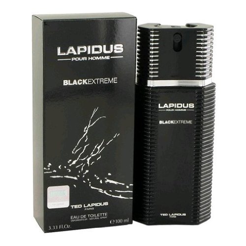 Product Cover Lapidus Pour Homme Black Extreme Eau de Toilettes Spray for Men, 3.4 Fluid Ounce