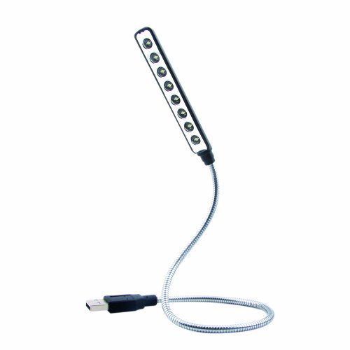 Product Cover Daffodil USB LED Light - 8 Super Bright LED Reading Lamp - No Batteries Needed - PC & Mac Compatible (ULT05 Black)