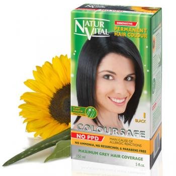 Product Cover Permanent Hair Dye,Permanent Hair Color. Coloursafe, No Ammonia,Resorcinol,Parabens, or PDD. (~1 Black Hair)
