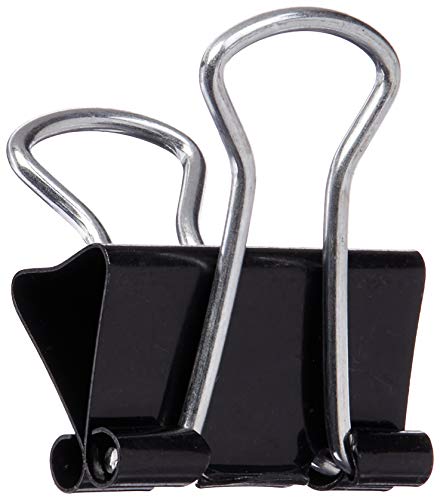 Product Cover UNIVERSAL OFFICE PRODUCTS 10199VP Mini Binder Clips, Steel Wire, 1/4quot; Capacity, 1/2quot; Wide, Black/Silver, 144/Pack