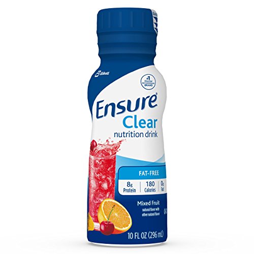 Product Cover Ensure Clear Nutrition Drink, 0g fat, 8g of high-quality protein, Mixed Fruit, 10 fl oz, 12 Count