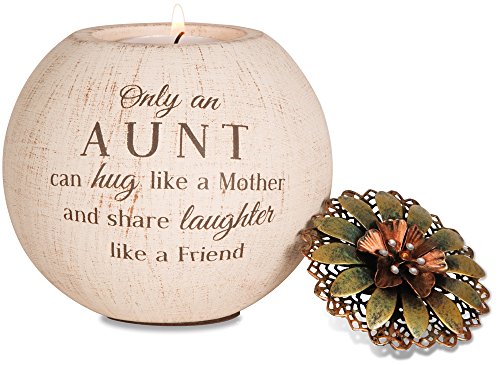 Product Cover Pavilion Gift Company 19005 Light Your Way Terra Cotta Candle Holder, Aunt, 4-Inch