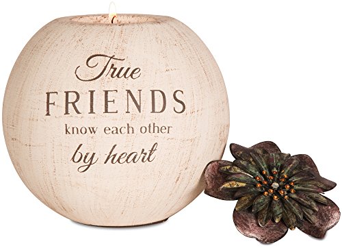 Product Cover Pavilion Gift Company 19010 Light Your Way Terra Cotta Candle Holder, Friend, 5-Inch