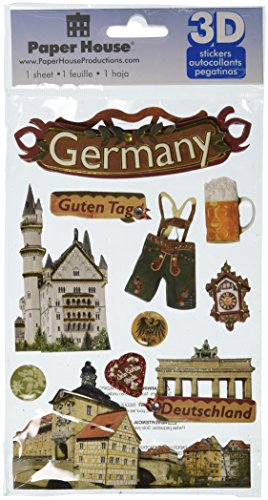 Product Cover Paper House Productions STDM-0114E 3D Cardstock Stickers, Germany (3-Pack)