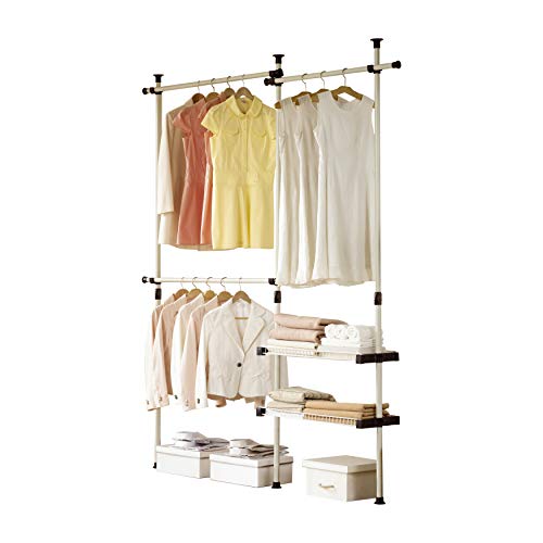 Product Cover PRINCE HANGER, Double 2 Tier Hanger & Shelves, Clothing Rack, Closet Organizer, Heavy Duty, PHUS-0053