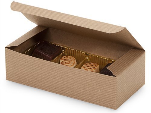 Product Cover Set of 25 - 1/2 Pound Kraft Tan Candy Wedding Party Favor Boxes 5.5 Inch x 2.75 Inch x 1.75 Inch