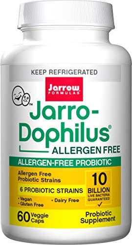 Product Cover Jarro-Dophilus  Allergen-Free, 10 Billion Per Cap, 60 Count (Cool Ship, Pack of 3)