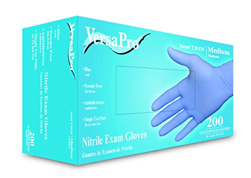 Product Cover VersaPro N201M Nitrile Exam Gloves, Powder Free, Medium, 200/Box
