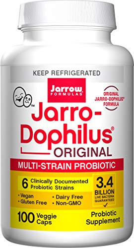 Product Cover Jarro-Dophilus Original, Supports Intestinal and Immune Health, 3.4 Billion Organisms Per Cap, 100 Count (Cool Ship, Pack of 3)