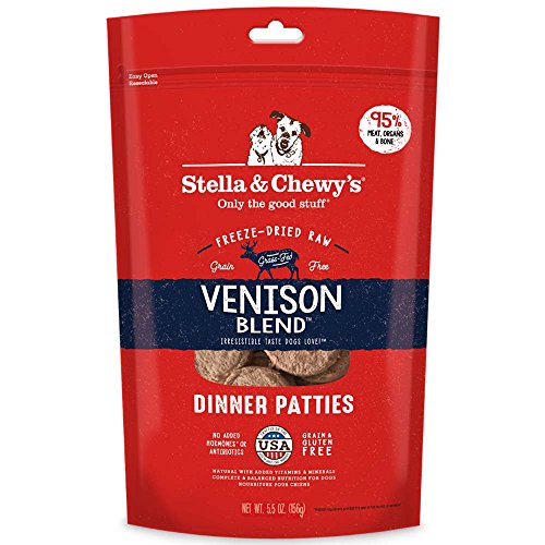 Product Cover Stella & Chewy's Freeze-Dried Raw Venison Blend Dinner Patties Grain-Free Dog Food, 5.5 oz bag